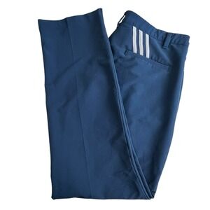 Adidas‎ Mens 36X31 Blue Polyester Straight Leg Athletic Golf Pants
